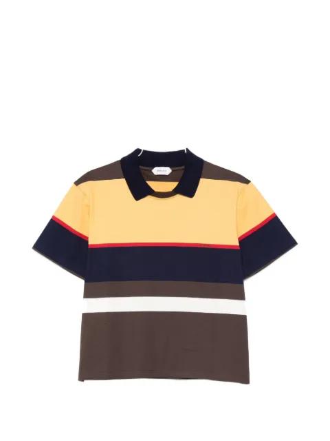 striped point-collar T-shirt by VERSACE