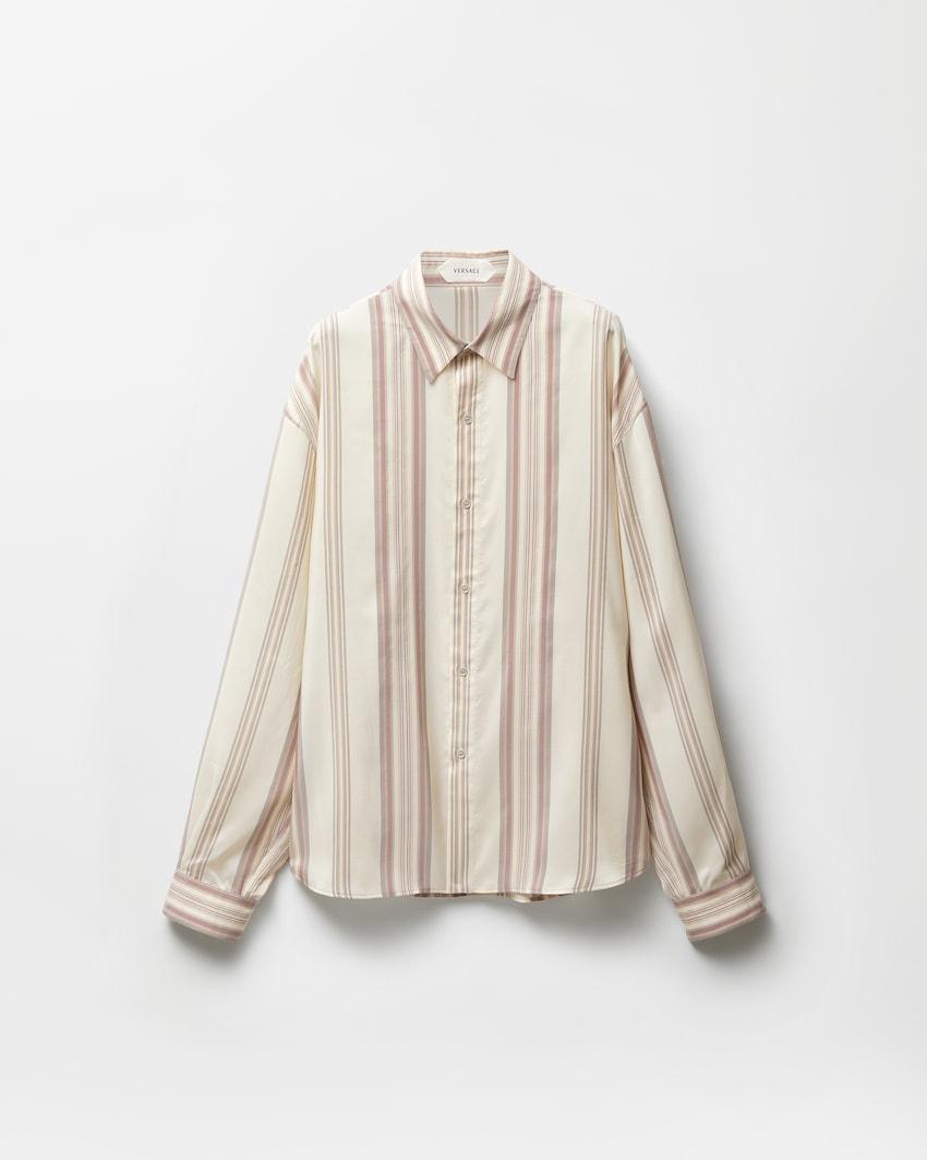 striped silk loose shirt by VERSACE