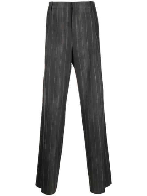 striped tailored trousers by VERSACE