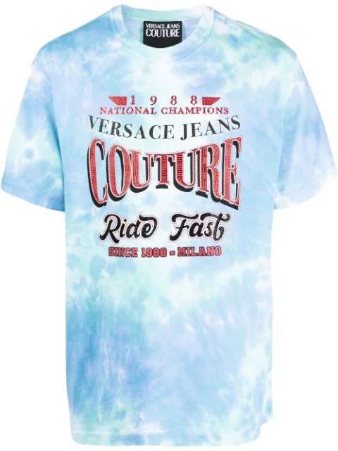tie-dye slogan-print T-shirt by VERSACE