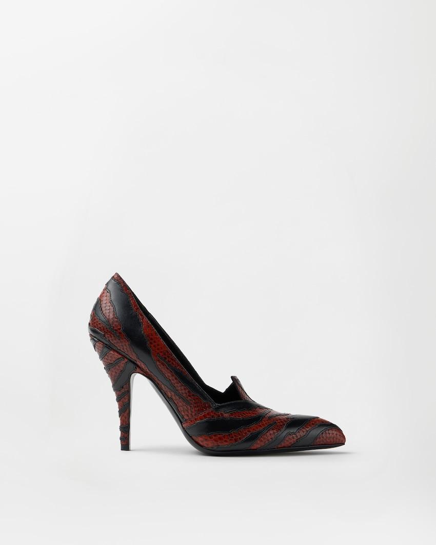 tigre python-effect leather pumps 105 mm by VERSACE