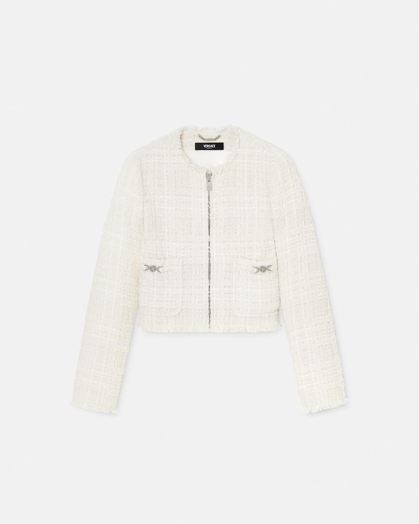 tweed cotton zipped jacket by VERSACE