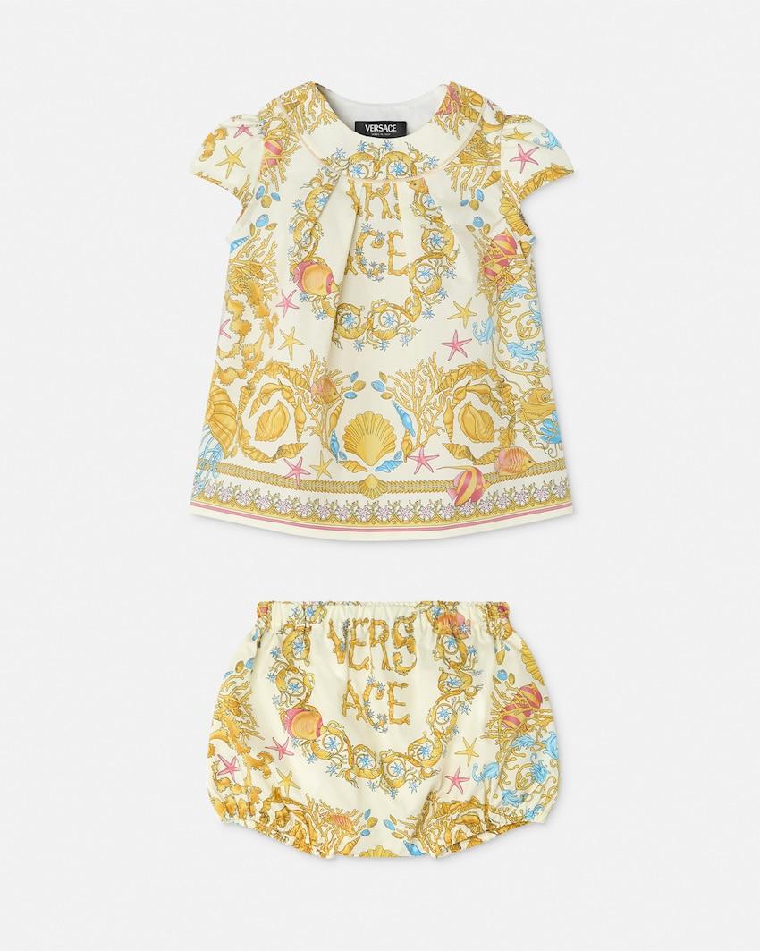 underwater barocco baby dress set by VERSACE