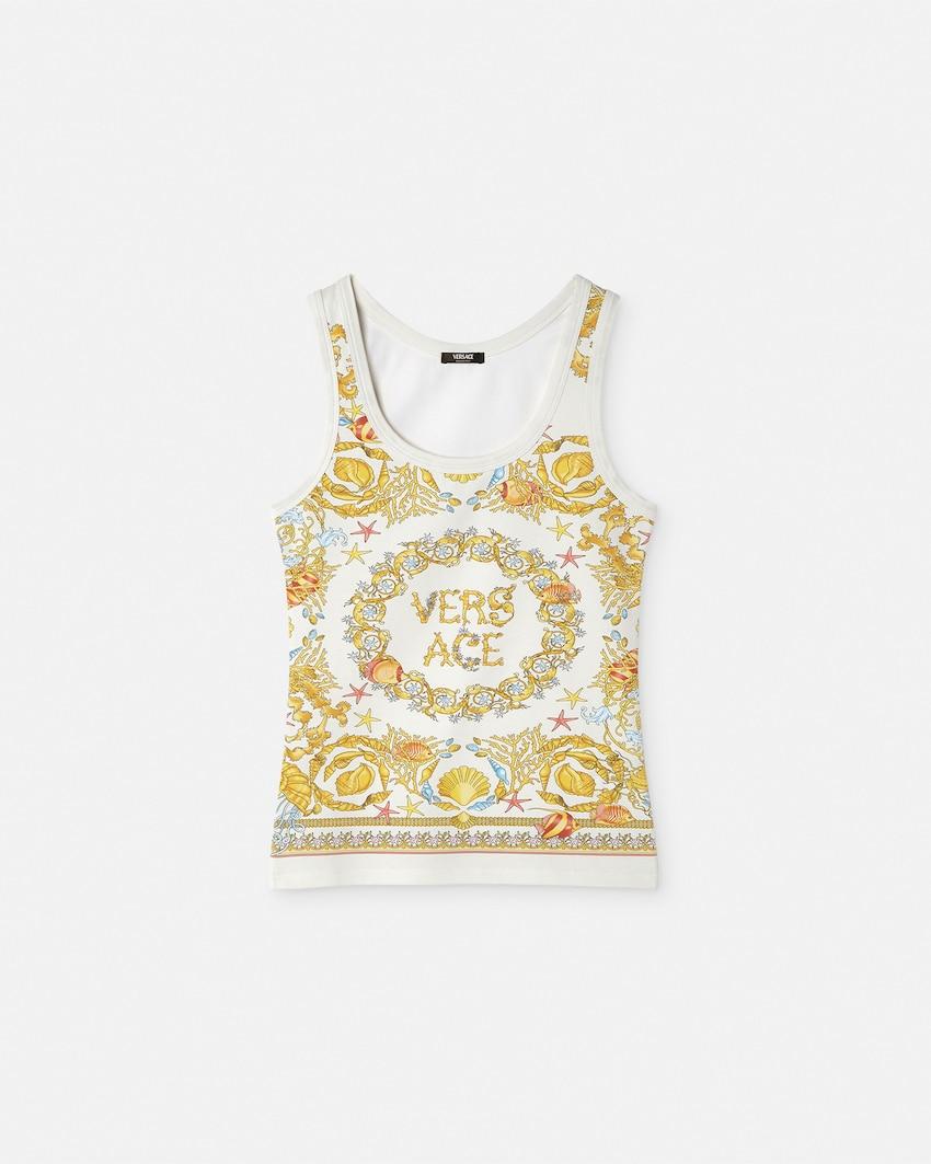 underwater barocco fitted tank top by VERSACE