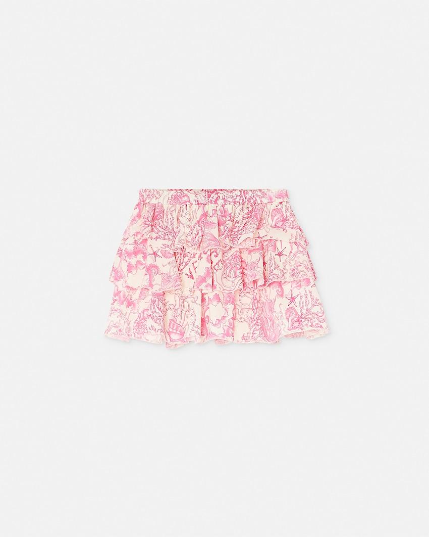 underwater barocco ruffled kids skirt by VERSACE