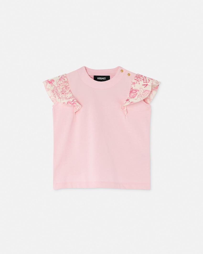 underwater barocco ruffled kids t-shirt by VERSACE