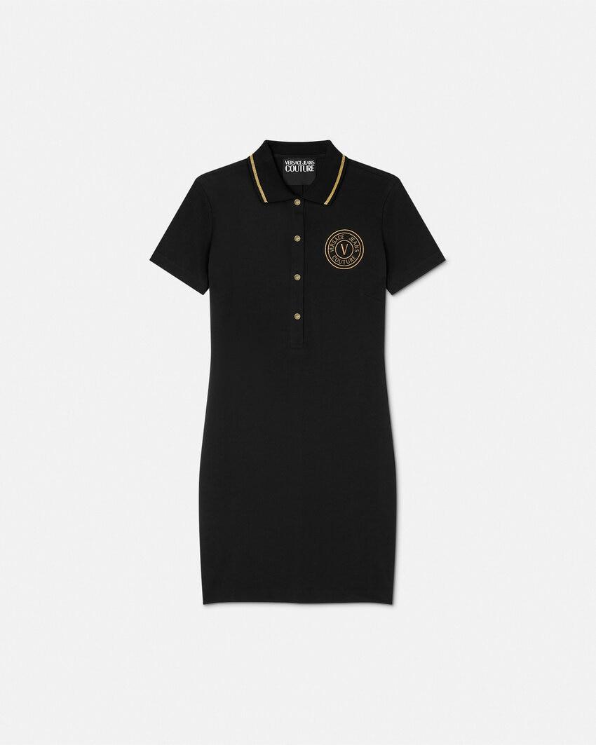 v-emblem midi polo dress by VERSACE