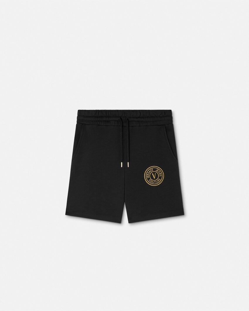 v-emblem sweat shorts by VERSACE