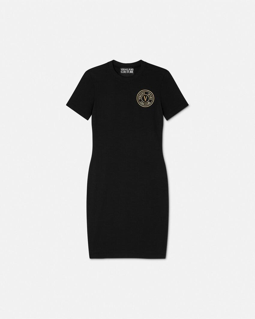 v-emblem t-shirt dress by VERSACE