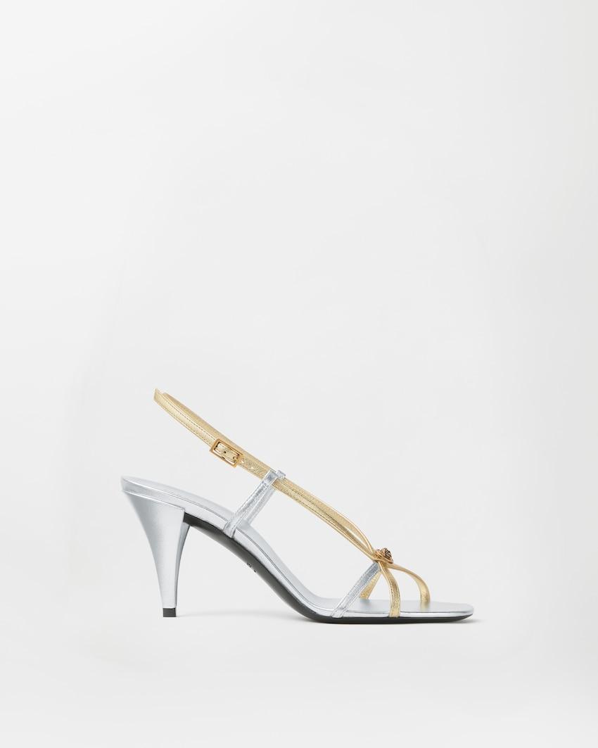 valentina metallic sandals 80 mm by VERSACE