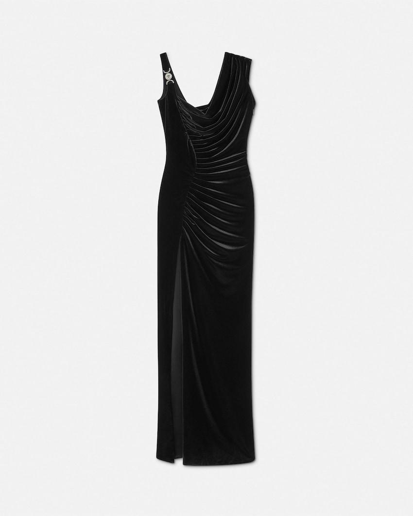 velvet draped gown by VERSACE