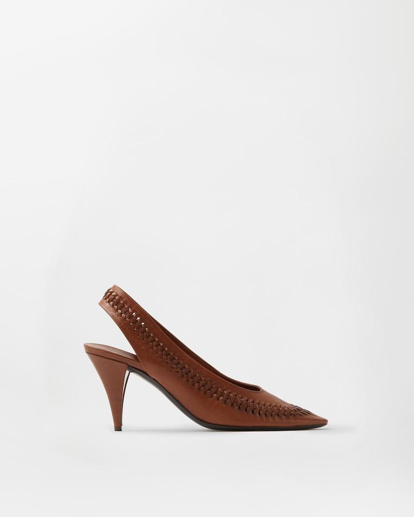 vienna leather slingbacks 80 mm by VERSACE