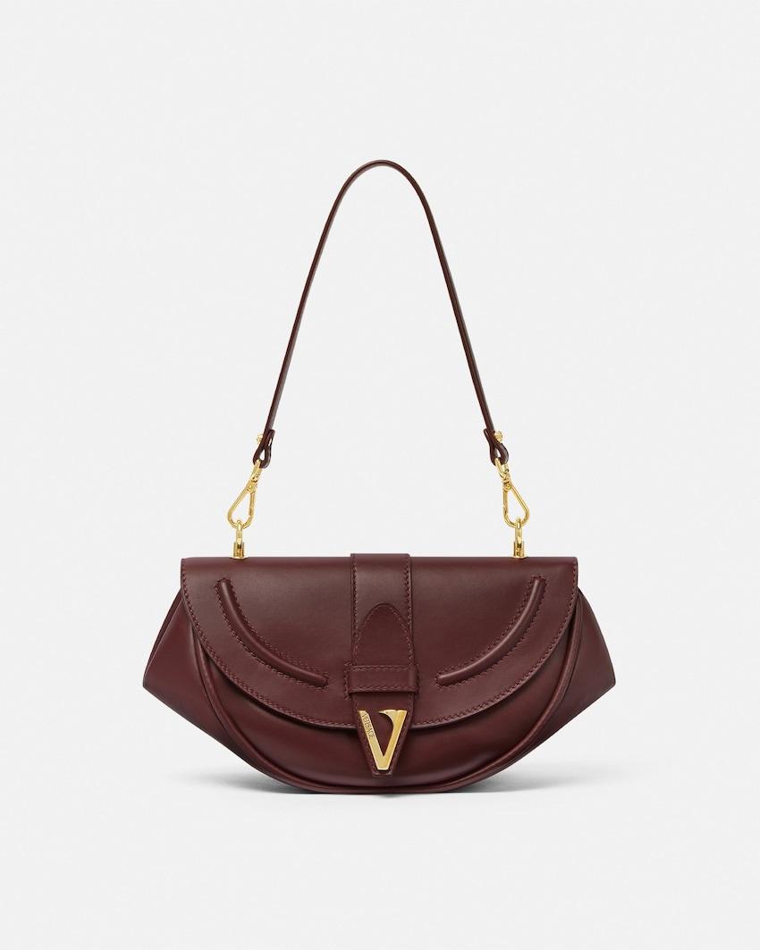 virtus leather shoulder bag by VERSACE