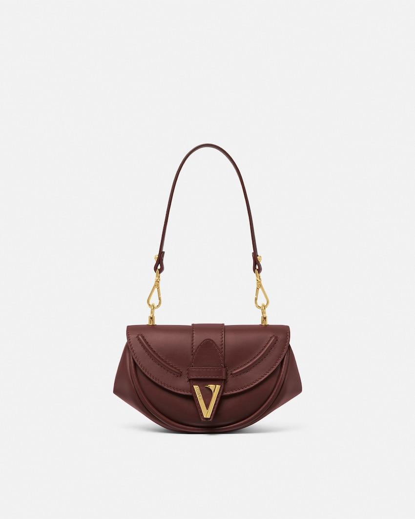 virtus small leather shoulder bag by VERSACE