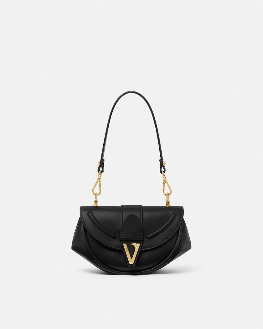virtus small leather shoulder bag by VERSACE
