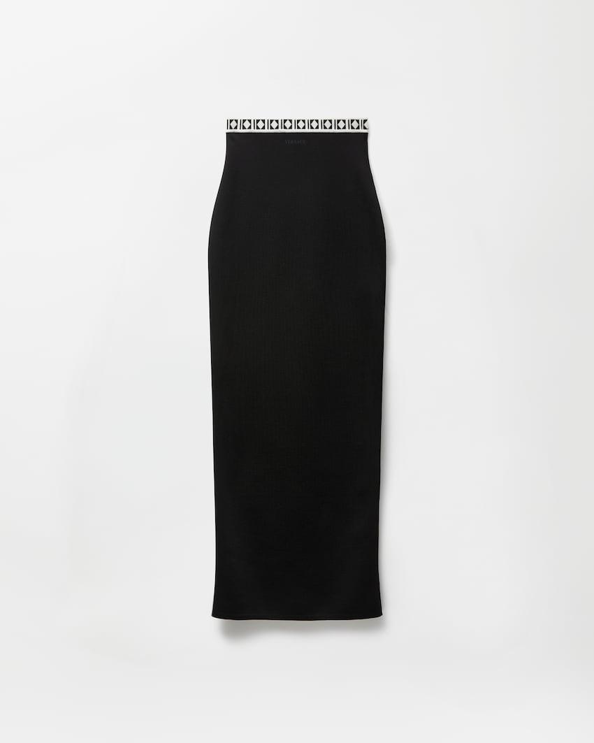 viscose-blend jacquard long skirt by VERSACE