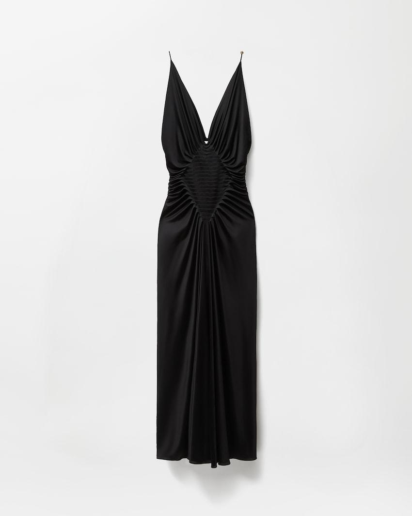 viscose-jersey draped gown by VERSACE
