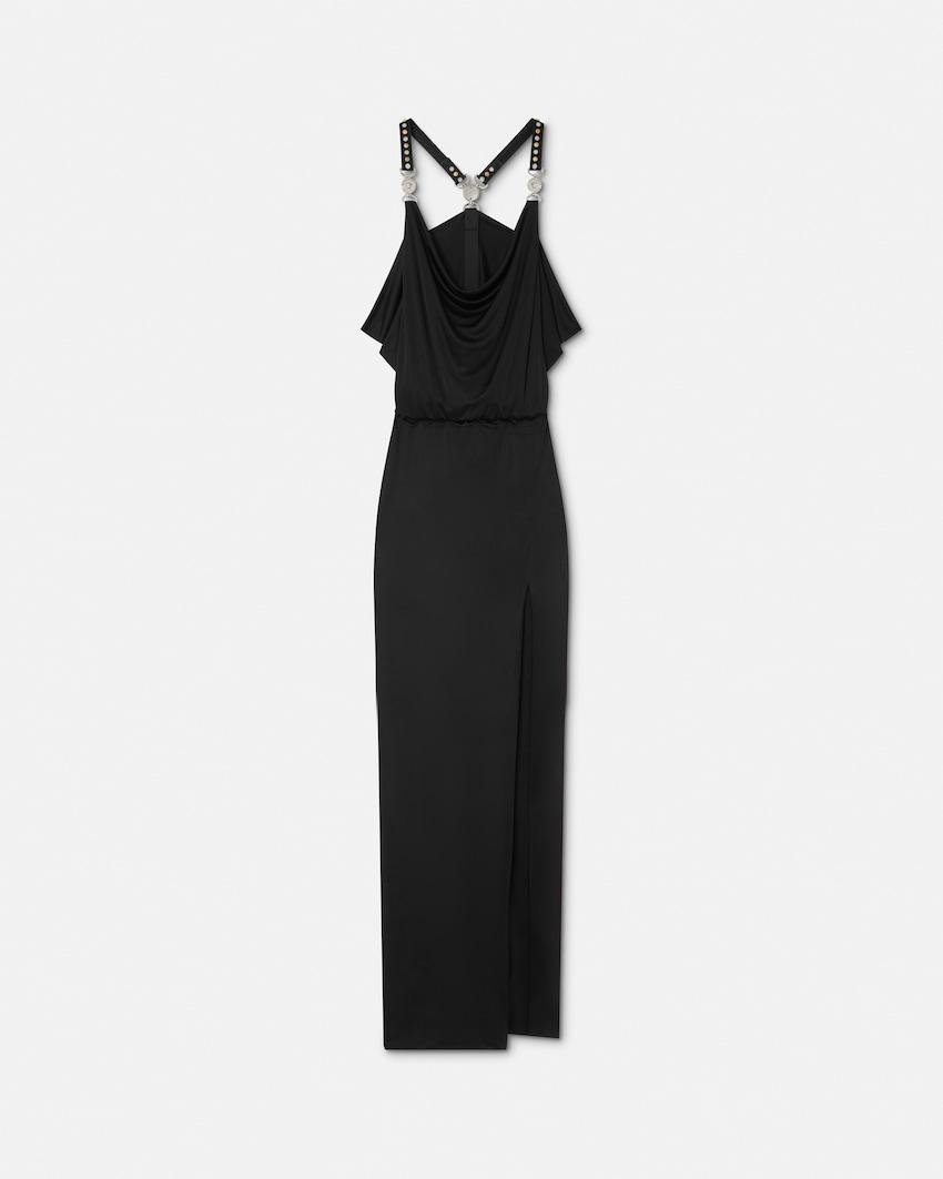 viscose-jersey gathered gown by VERSACE