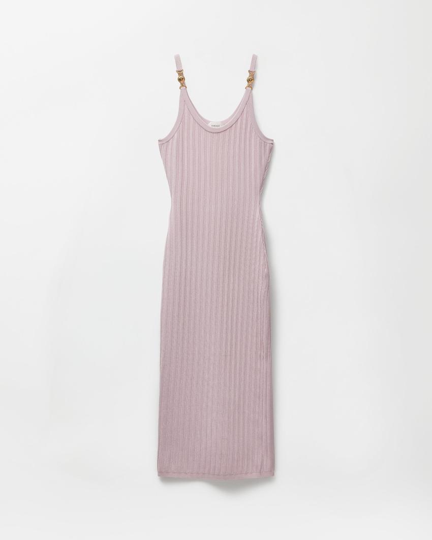 viscose mesh ribbed knit midi dress by VERSACE
