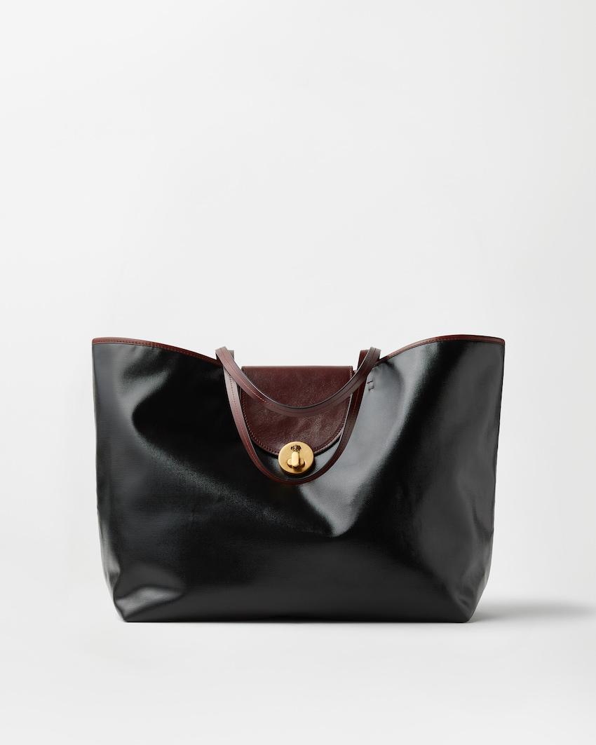 vivian large coated canvas tote by VERSACE
