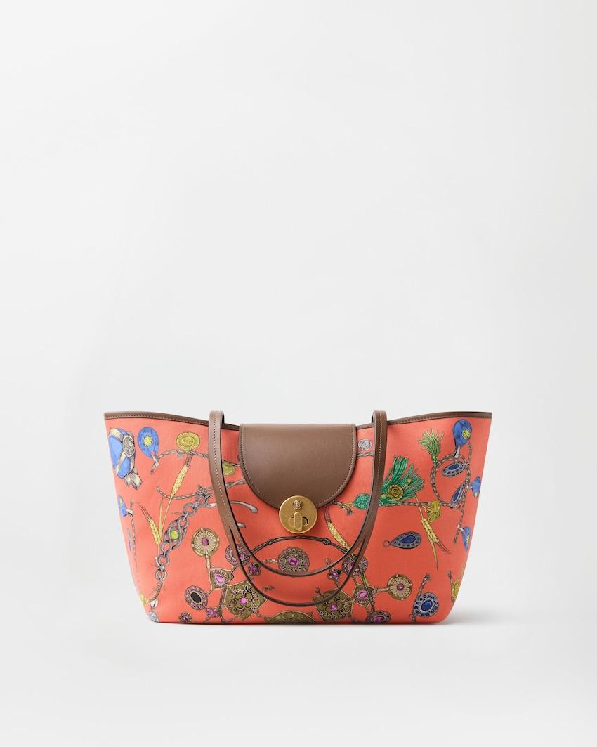 vivian printed small canvas tote by VERSACE