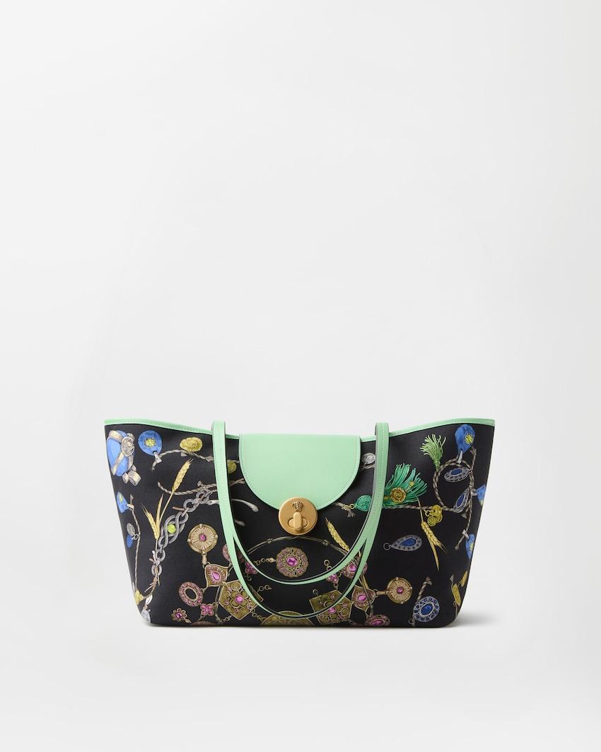 vivian printed small canvas tote by VERSACE