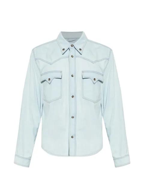 western-style button-down denim shirt by VERSACE