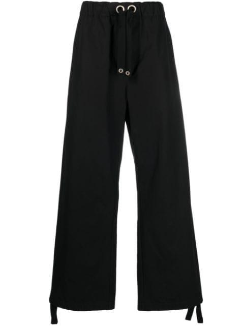 wide-leg cotton track pants by VERSACE