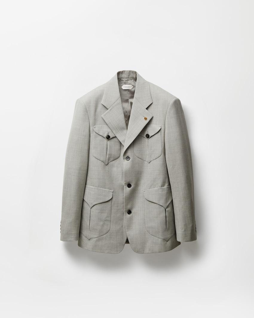 wool boxy blazer by VERSACE