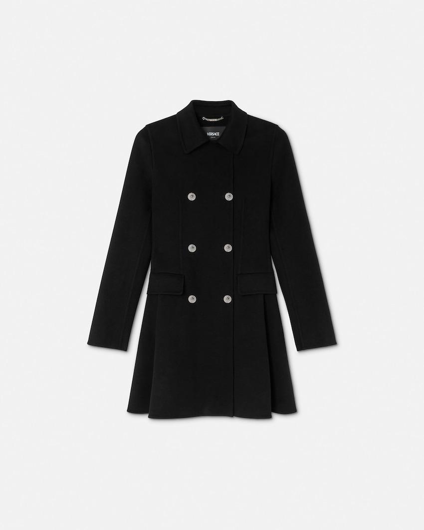 wool-cashmere a-line coat by VERSACE