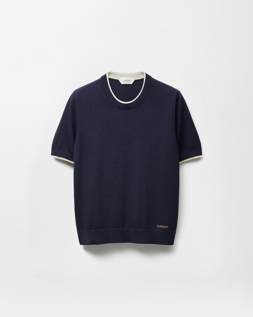wool knit t-shirt by VERSACE