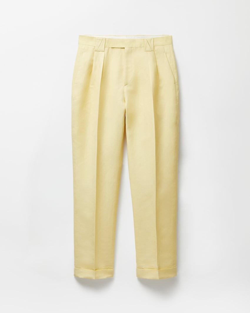 wool-linen formal pants by VERSACE