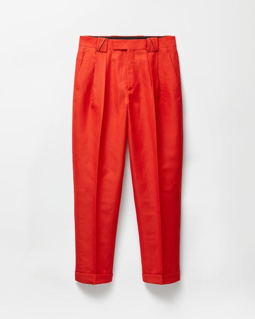 wool-linen formal pants by VERSACE