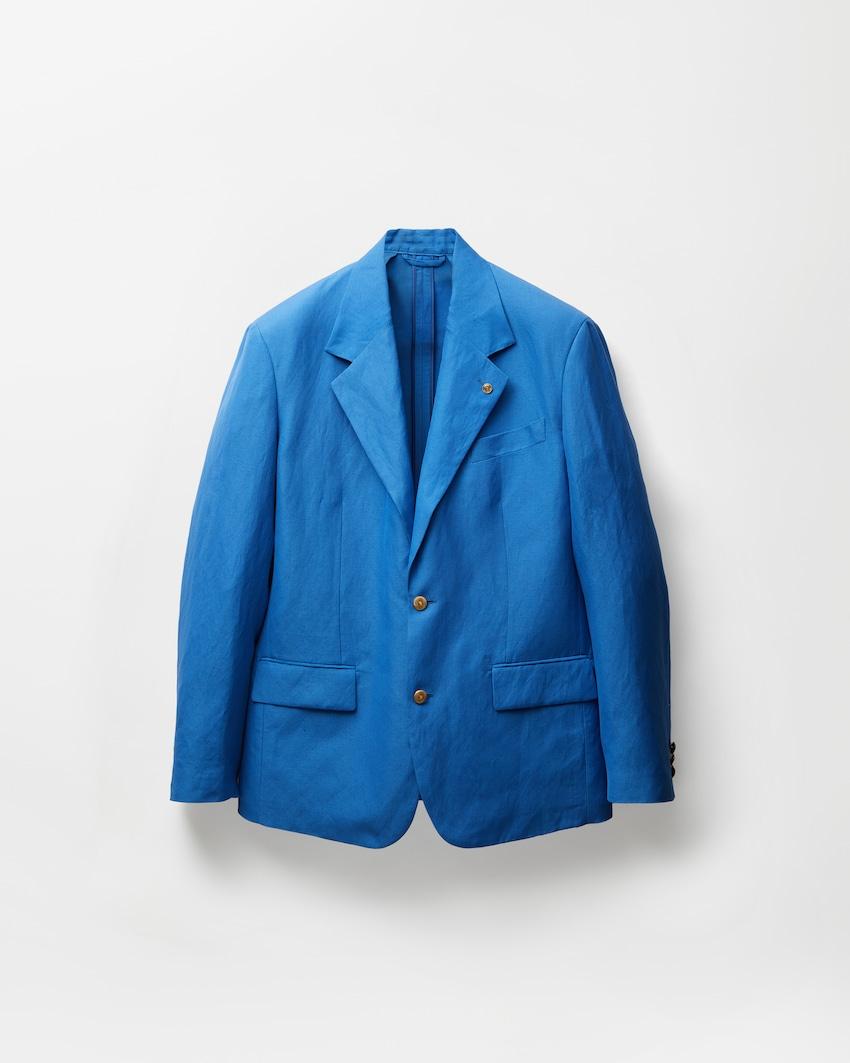 wool-linen oversized blazer by VERSACE