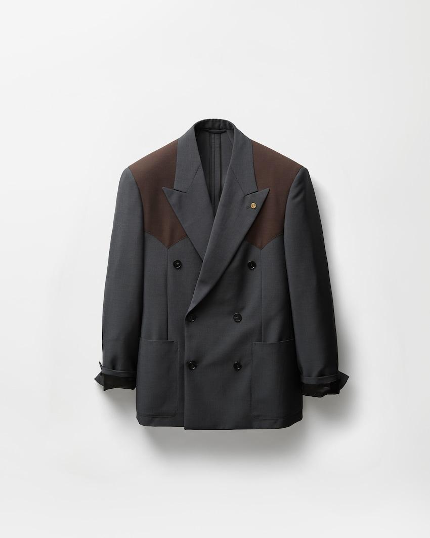 wool-mohair boxy blazer by VERSACE