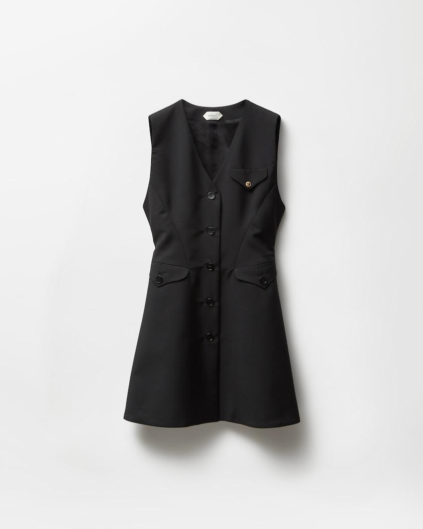 wool-mohair mini dress by VERSACE