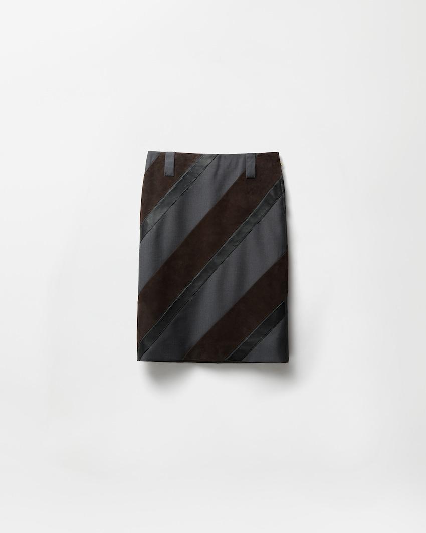 wool-mohair pencil skirt by VERSACE