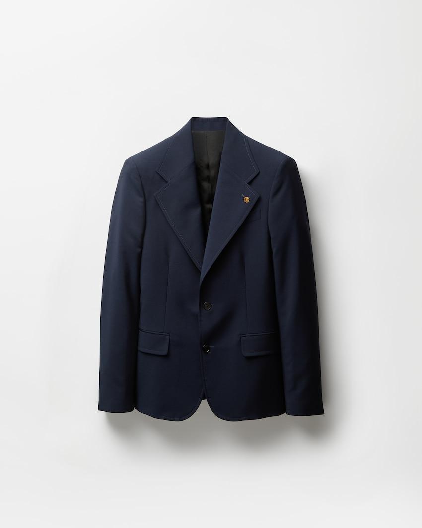 wool-mohair slim blazer by VERSACE