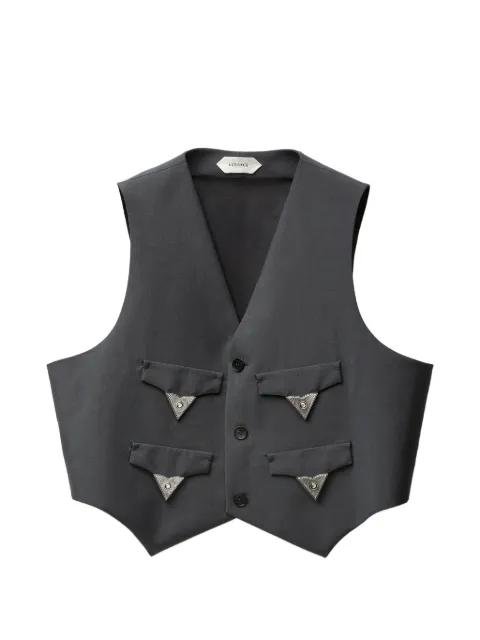 wool-mohair vest by VERSACE