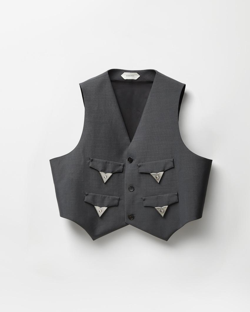 wool-mohair vest by VERSACE