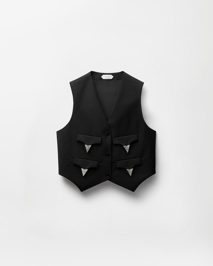 wool-mohair vest by VERSACE