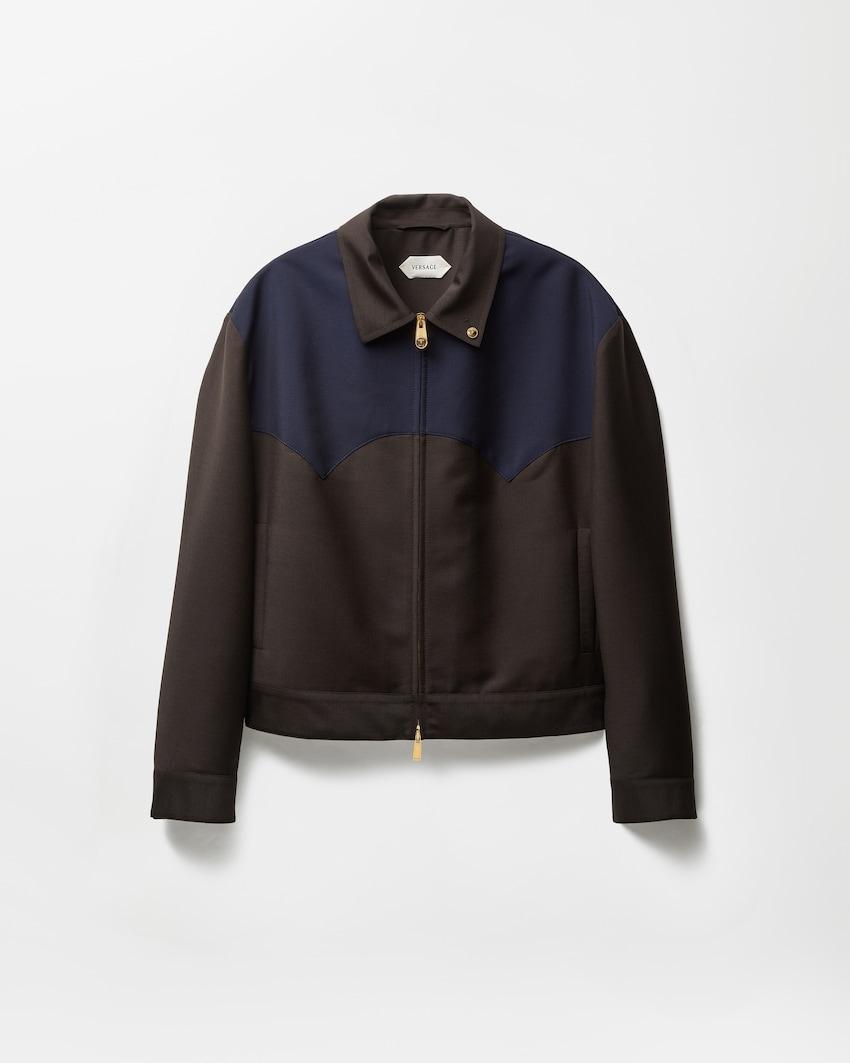 wool-mohair zip blouson by VERSACE