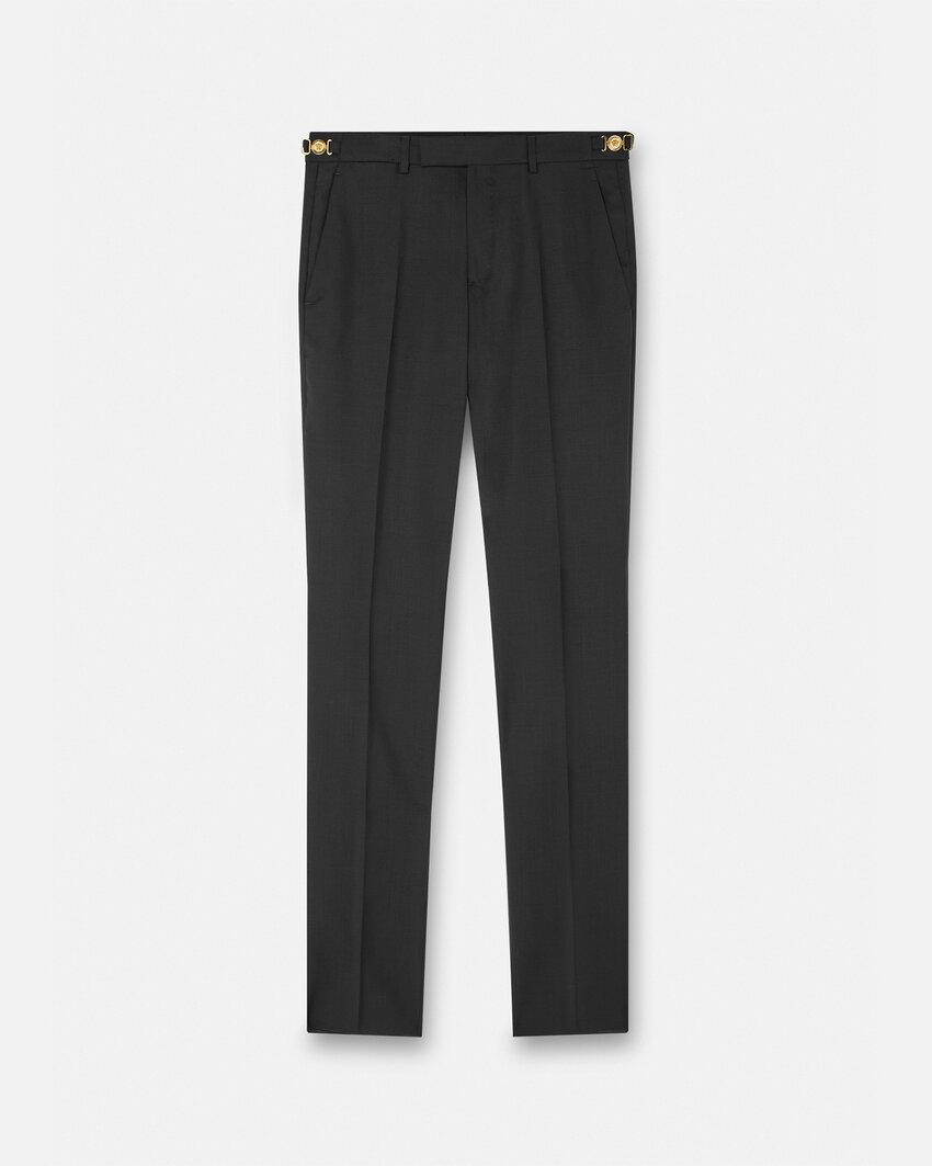 wool tapered formal pants by VERSACE