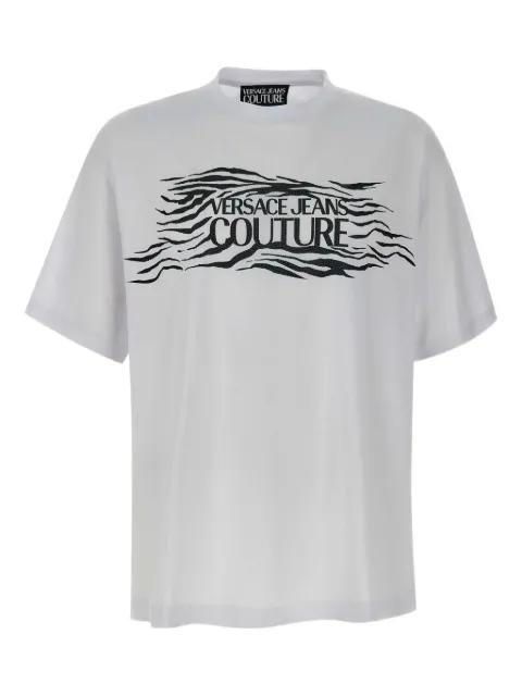 zebra-motif t-shirt by VERSACE