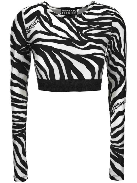 zebra-print T-shirt by VERSACE