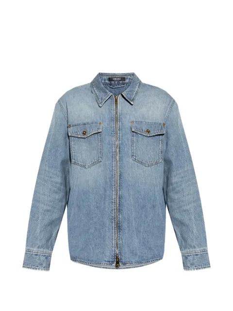 zipped chest-pockets shirt by VERSACE