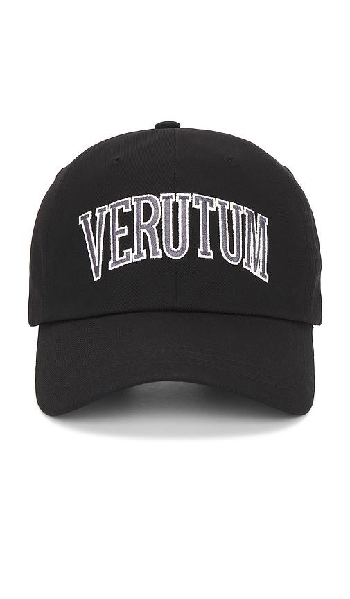 VERUTUM Lettering Cap in Black by VERUTUM