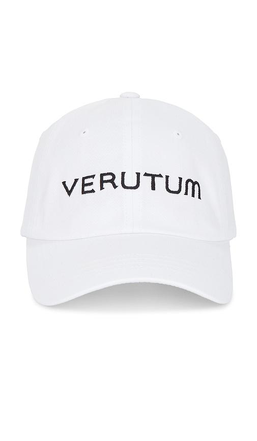 VERUTUM Lettering Cap in White by VERUTUM