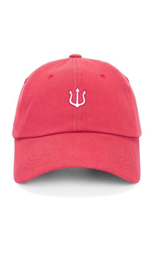 VERUTUM Trident Symbol Logo Cap in Red by VERUTUM