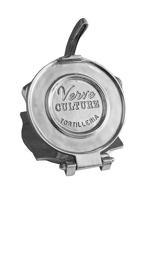 Verve Culture Large Tortilla Press in Metallic Silver by VERVE CULTURE